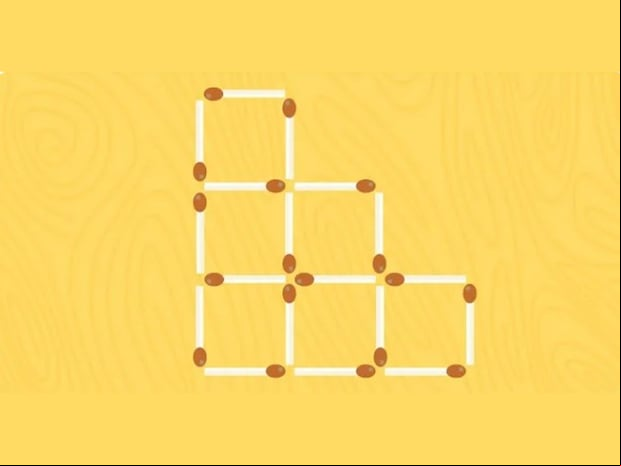 RETO VISUAL | Retire dos cerillas para revelar cuatro cajas iguales. | LogicLike