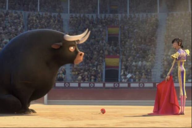 El protagonista de la película animada "Olé: El viaje de Ferdinand" intenta evitar las corridas con la ayuda de sus desadaptados amigos (Foto: Walt Disney Studios Motion Pictures)