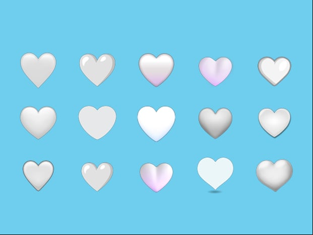 WHATSAPP | Así luce el corazón blanco en aplicaciones distintas a WhatsApp. (Foto: Emojipedia)