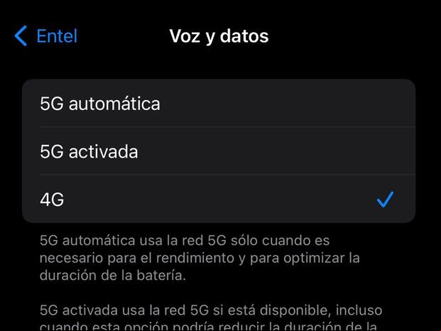IPHONE | Desactiva el 5G en caso no haya en tu ciudad. (Foto: MAG - Rommel Yupanqui)