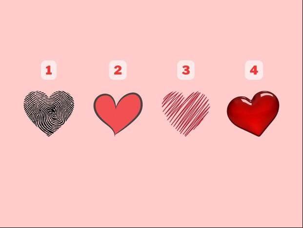 Elige uno de los cuatro corazones que se muestran en la imagen y obtén resultados personalizados que te darán una mejor comprensión de tus necesidades y expectativas.