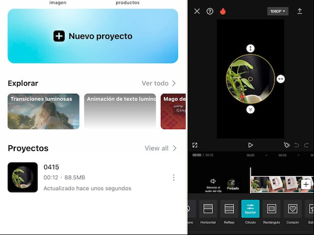 WHATSAPP | Para poder nuevamente tener los videos circulares, debes usar la aplicación CapCut. (Foto: MAG - Rommel Yupanqui)
