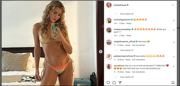 La venezolana recibió elogios en su cuenta de Instagram (Foto: Marjorie de Sousa / Instagram)