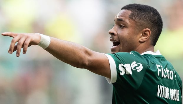 Vitor Roque es una de las figuras de Palmeiras. (Foto: Getty Images)
