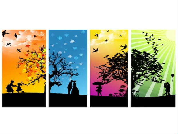 TEST VISUAL | Las cuatro ilustraciones que puedes apreciar aquí representan las estaciones del año. (Foto: namastest.net)