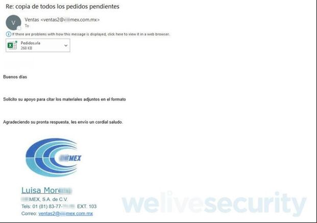 Ejemplos de engaños online (ESET)