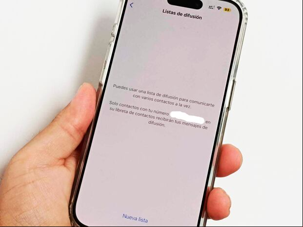 WHATSAPP | Esto saldrá al presionar el nuevo botón de WhatsApp de "Listas de difusión" en los iPhone. (Foto: MAG - Rommel Yupanqui)