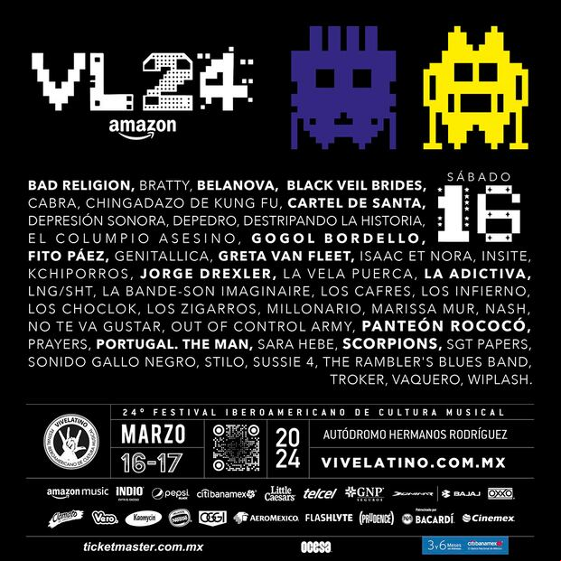 Vive Latino 2024: presentaciones del 16 de marzo (Foto: @Vivelatino)