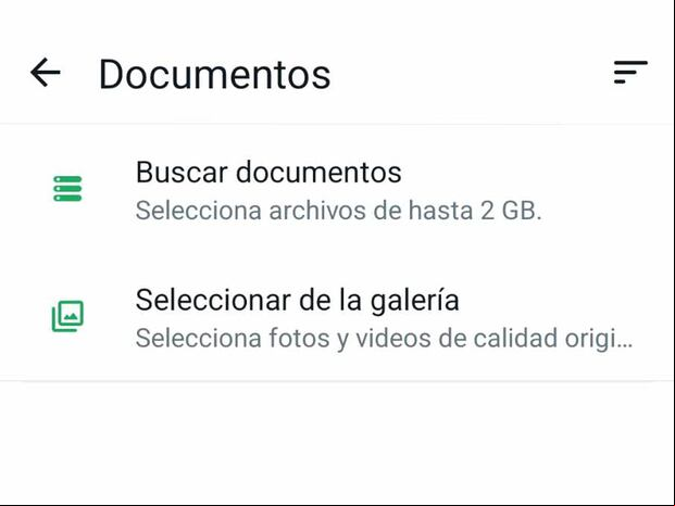 Solo tienes que seleccionar documentos y luego el video que quieres enviar. (Foto: Depor - Rommel Yupanqui)