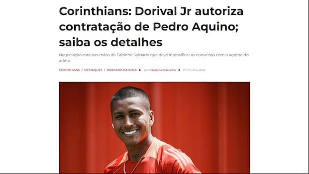 Pedro Aquino podría llegar al Corinthians de André Carrillo. (Foto: Captura)