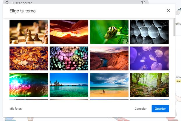 De esta manera podrás elegir el fondo de tu Gmail. (Foto: MAG - Rommel Yupanqui)