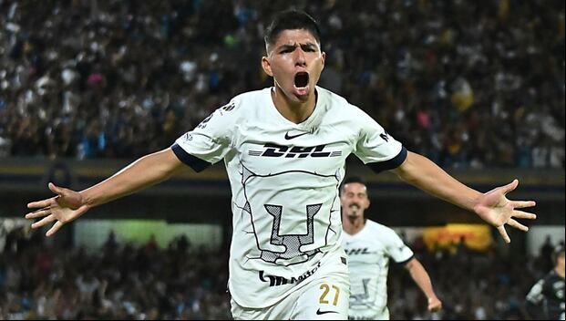 Piero Quispe lleva un gol con Pumas UNAM. (Foto: Pumas UNAM)