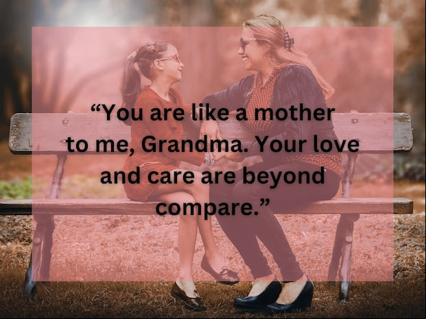"You are like a mother to me, Grandma. Your love and care are beyond compare." | Imagen de Edward en Pixabay / Depor Composition