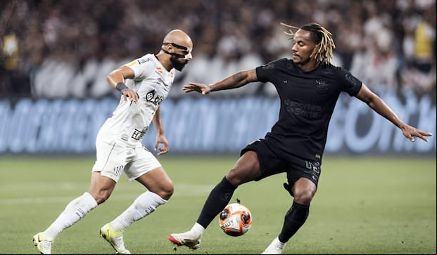 André Carrillo destacó en Corinthians vs. Santos. (Foto: Getty Images)