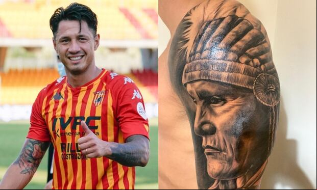 Lapadula se hizo un tatuaje que hace referencia a sus orígenes peruanos. (Foto: Agencias - Composición)