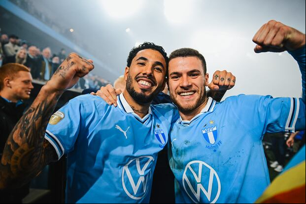 Sergio Peña se coronó bicampeón con Malmo en 2024. (Foto: Malmo FF).