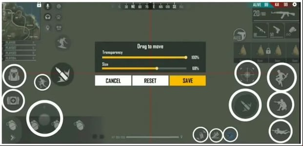 HUD para jugar con dos dedos