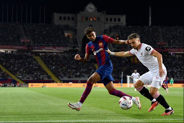 Barcelona vs. Sevilla en partido por LaLiga. (Foto: AFP)