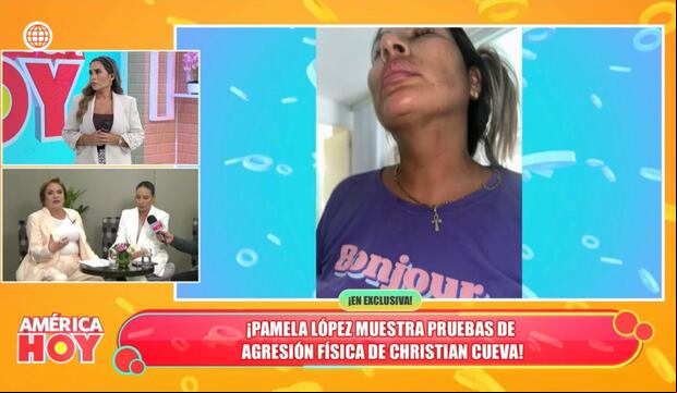 Pamela López denunció a Christian Cueva por violencia física y psicológica. (Captura: América Hoy)