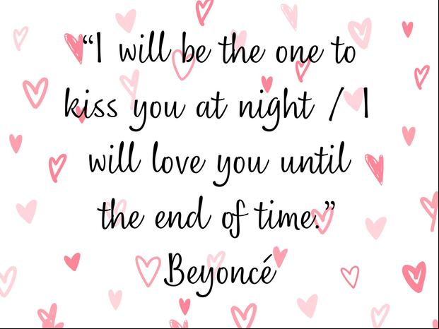 A Beyoncé quote to send on valentine's day 2024 (Photo: Canva | Gestión Mix)
