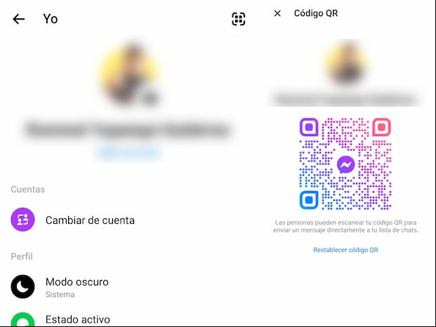 FACEBOOK | De esta forma se verá tu código QR de Facebook Messenger. (Foto: MAG - Rommel Yupanqui)