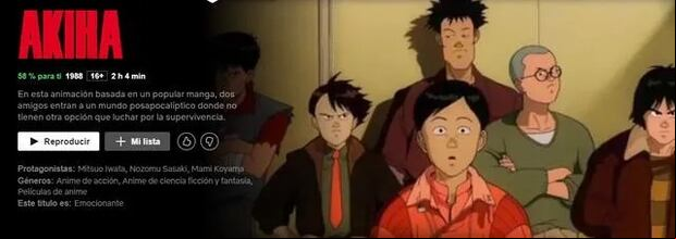 Akira en streaming (Foto: Captura/Netflix)