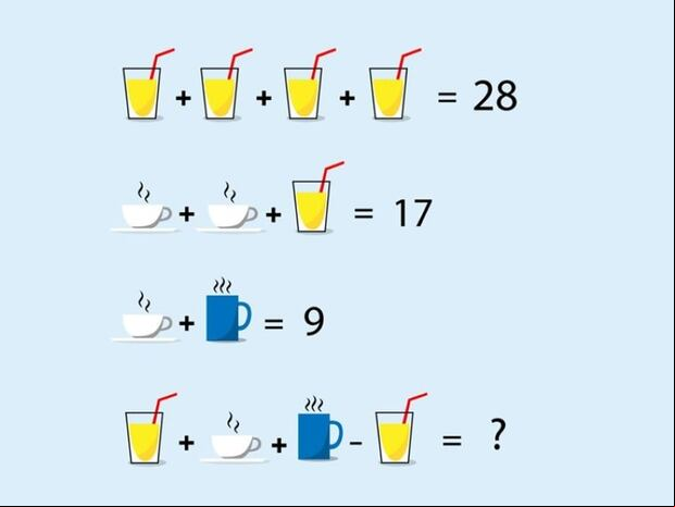 ACERTIJO VISUAL | ¿Puedes calcular el valor de cada bebida en 1 minuto? | edubloxtutor.com