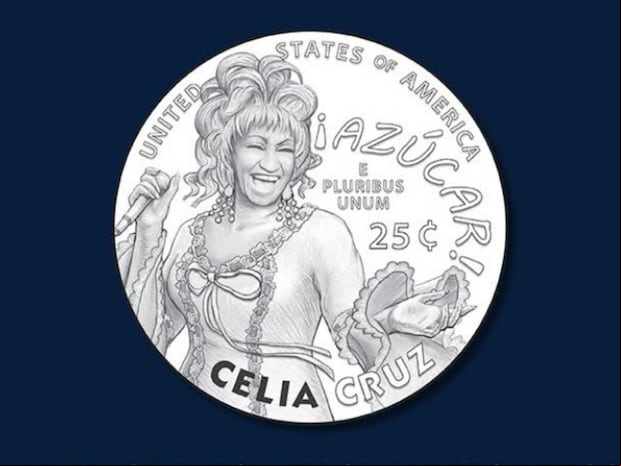 La cantante Celia Cruz ha sido inmortalizada en una serie de monedas de 25 centavos en Estados Unidos (Foto: Casa de la Moneda de los Estados Unidos)