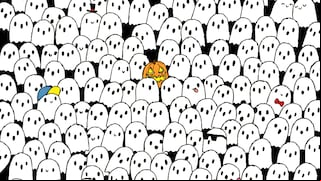 ¿Tienes buena vista? Encuentra al panda que se oculta entre los fantasmas en solo 5 segundos