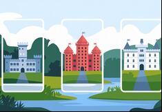 Choose one of the castles in the image to discover your most outstanding trait