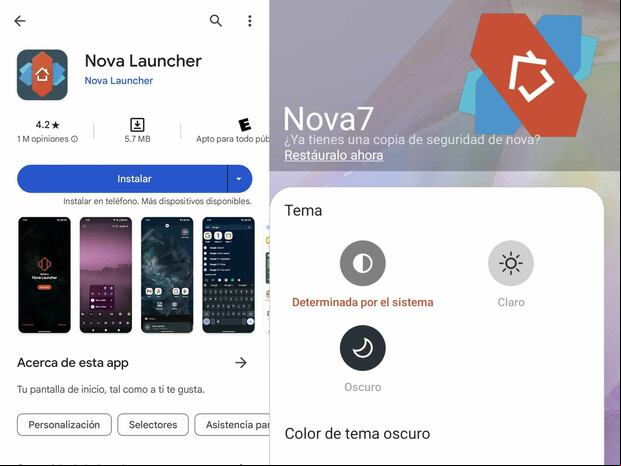 WHATSAPP | De esta manera deberás definir tu estilo en Nova Launcher. (Foto: MAG - Rommel Yupanqui)