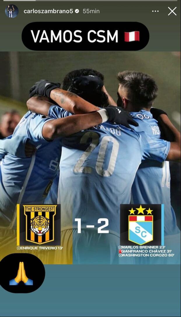 Zambrano mostró su alegría tras triunfo de Cristal (Captura)