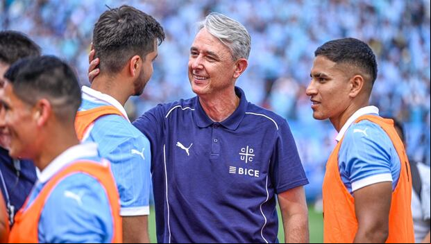 Tiago Nunes se reencontró con sus exjugadores en la 'Tarde Celeste'. (Foto: Paloma Del Solar)