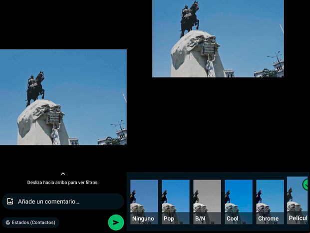 WHATSAPP | De esta forma podrás tener los nuevos filtros para tus Estados de WhatsApp. (Foto: MAG - Rommel Yupanqui)