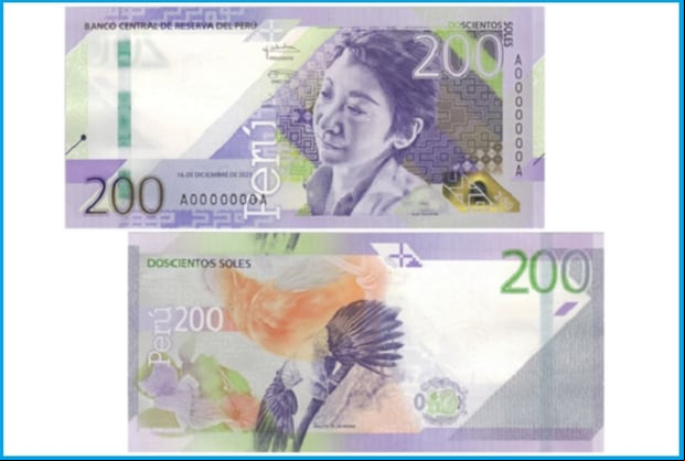 Nuevo billete de 200 soles del BCR. (Foto: Agencias).