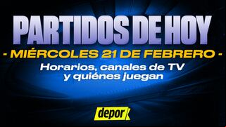 Partidos de fútbol de hoy, miércoles 21 de febrero: quiénes juegan, horarios y canales TV
