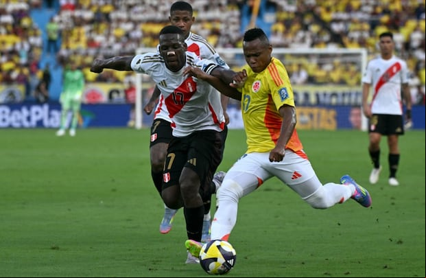 Colombia y Perú empataron 0-0 en Barranquilla por Eliminatorias 2026. (Foto: AFP)