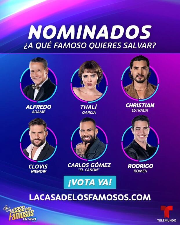 Ellos son los primeros famosos nominados de la cuarta temporada de "La casa de los famosos" (Foto: Telemundo)