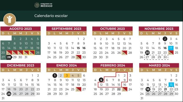 Calendario escolar de la Secretaría de Educación Pública (SEP) (Foto: SEP)