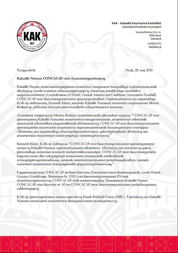 Federación de Fútbol de Groenlandia solicitó unirse a la Concacaf. (Foto: Difusión).
