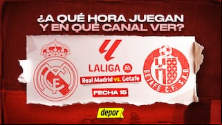 Canales TV Real Madrid vs. Getafe: a qué hora juegan por LaLiga