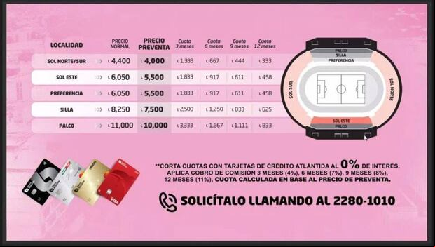 Precio de entradas para el partido de Inter Miami vs. Olimpia. (Foto: Difusión)