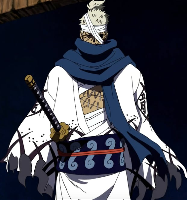 Así lucía Shimotsuki Ryuma en su versión zombie en el Arco de Thriller Bark en "One Piece" (Foto: Toei Animation)