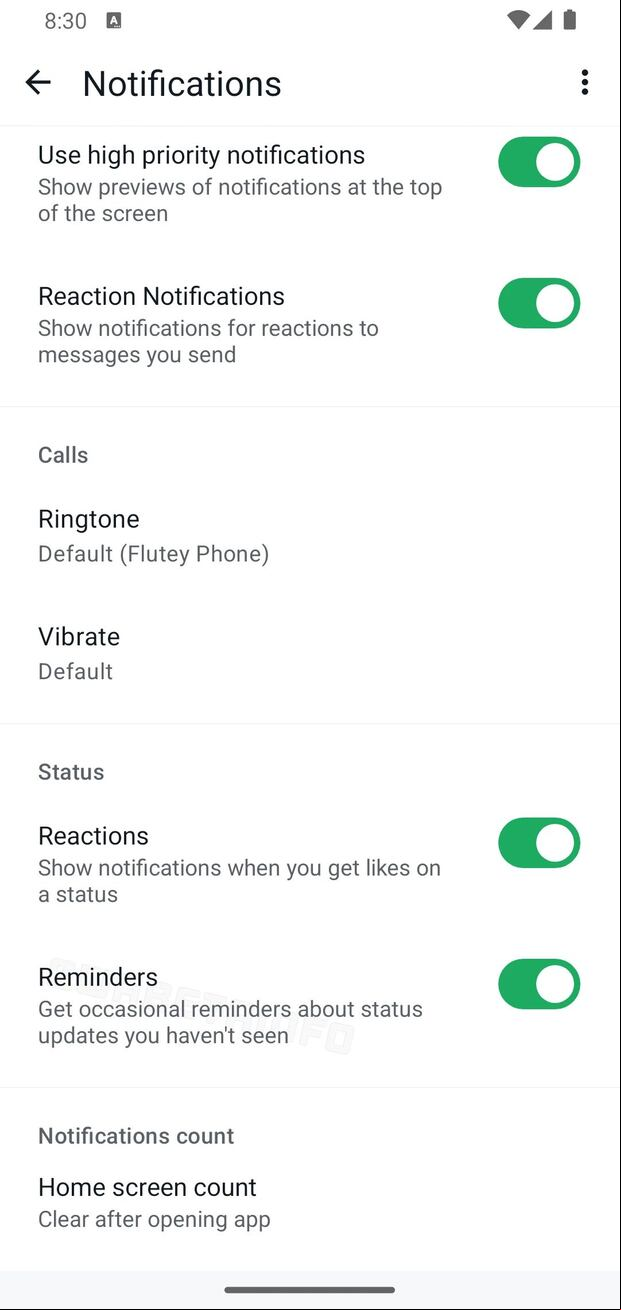 Nueva opción en la ventana de Notificaciones (WABetaInfo)