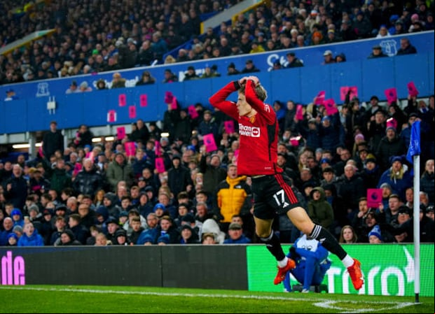Alejandro Garnacho celebró como Cristiano Ronaldo. (Foto: Getty Images)