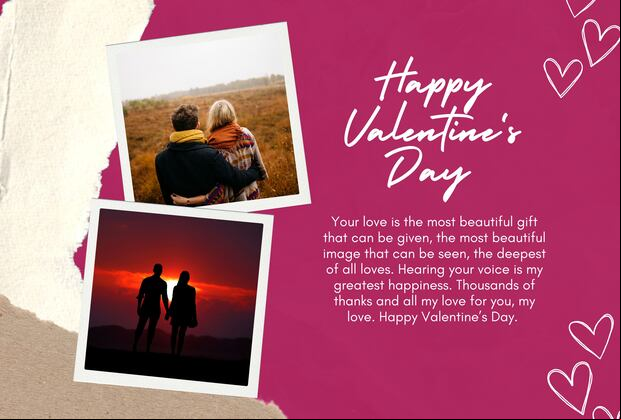 Your love is the most beautiful gift that can be given, the most beautiful image that can be seen, the deepest of all loves. Hearing your voice is my greatest happiness. Thousands of thanks and all my love for you, my love. Happy Valentine’s Day. | Photo by Canva / Depor