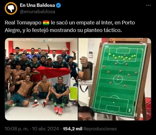 La estratega del Real Tomayapo generó revuelo en las redes sociales. (Imagen: Captura)