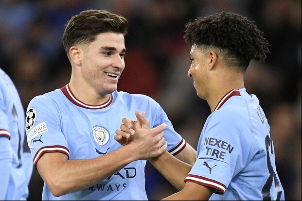 Julián Álvarez marcó en el triunfo de City sobre Newcastle. (Foto: Oli Scarff / AFP)