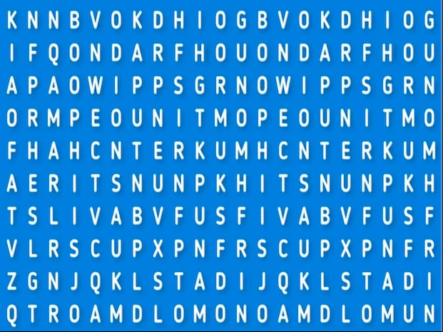 Tienes que poner a trabajar tu capacidad visual y encontrar en un máximo de 9 segundos la ubicación de la palabra mono en la sopa de letras. | Foto: enséñame de ciencia