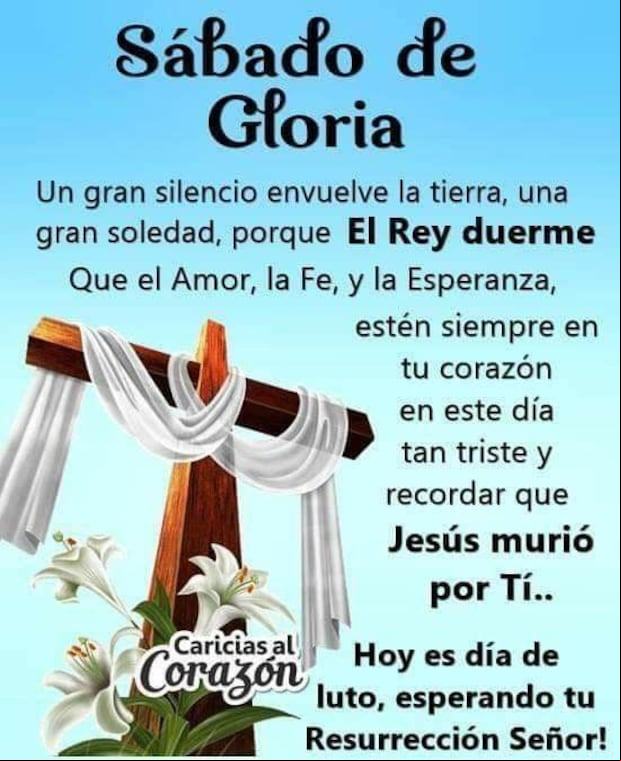 Imágenes por Sábado Santo para compartir en redes sociales (Foto: Pinterest).